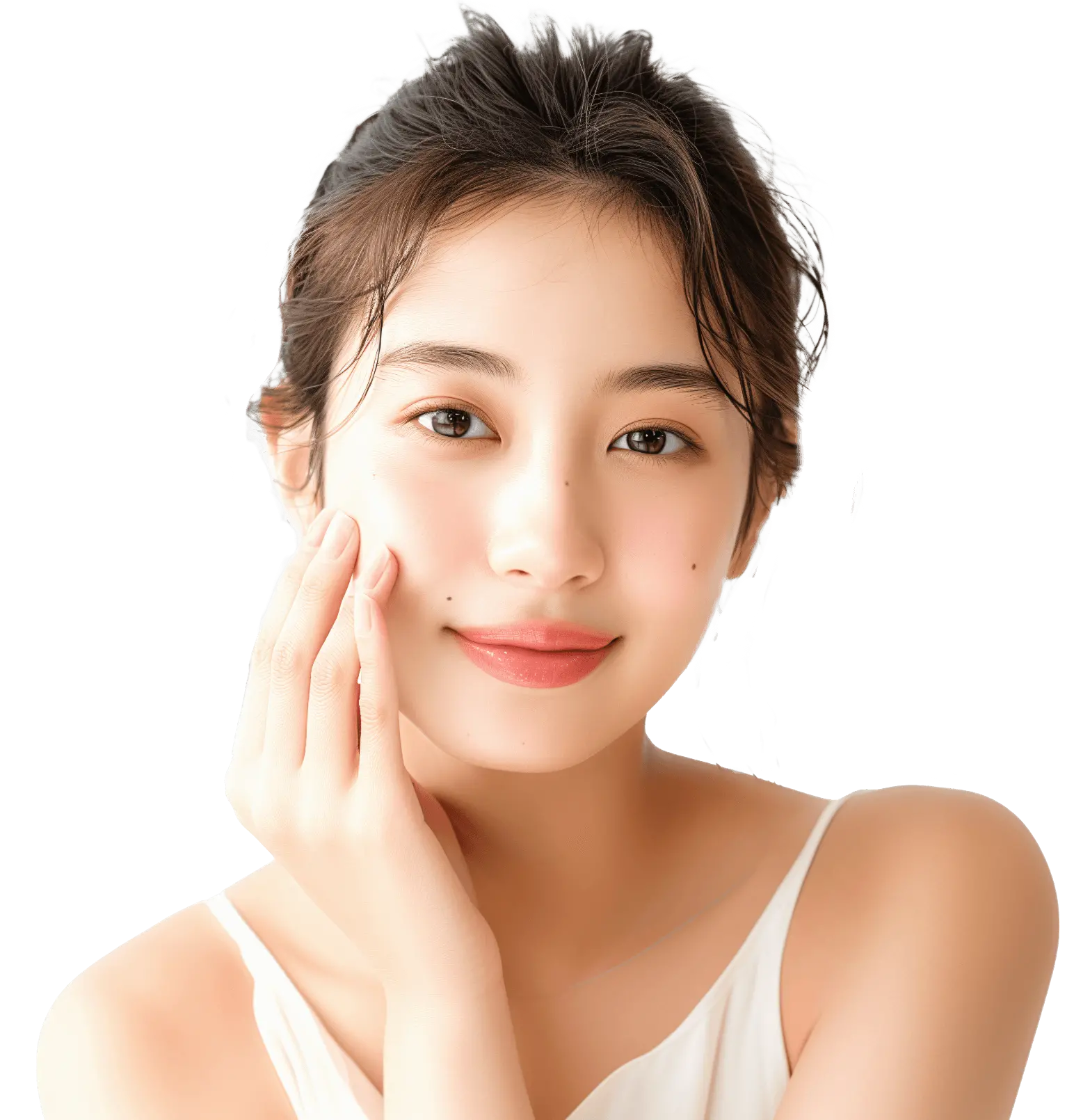 笑顔の女性