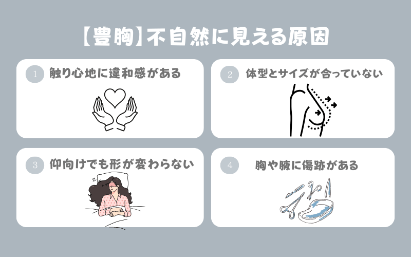 豊胸後のバストが不自然に見えてしまう原因とは?