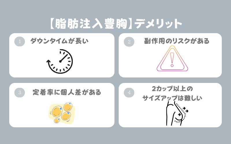 脂肪注入豊胸は後悔する?やめた方がいい?デメリットを解説