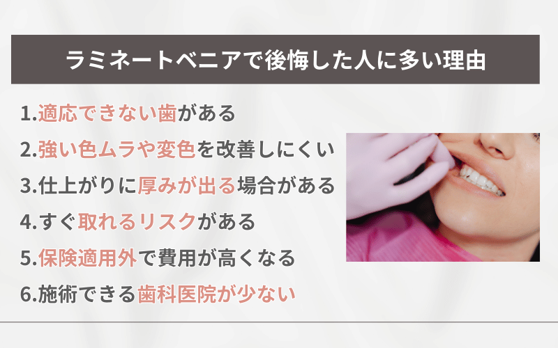 削らない ラミネートベニア 失敗 後悔